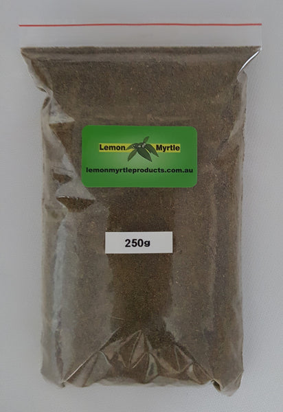 Ground Lemon Myrtle Leaf Certified Organic 250g bulk bag - Australian grown lemon myrtle spice powder