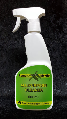 Lemon Myrtle All Purpose Cleaner 500ml trigger spray bottle - natural lemon myrtle surface cleaner Australian made